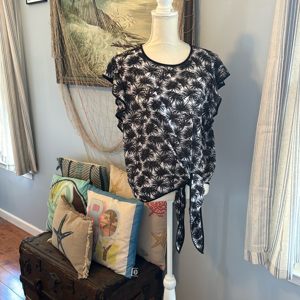 L Women’s Top with side tie Michael Kors